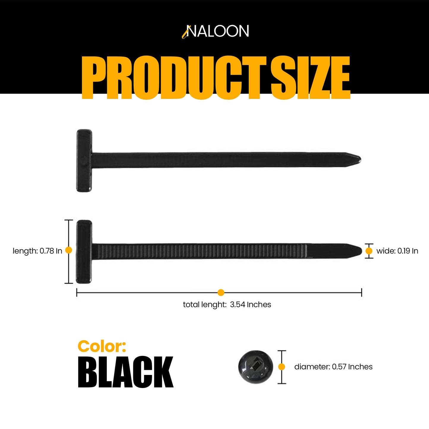 150 Pcs Nylon Universal Cable Tie Buckle-Heavy Duty Self-Locking Zip Ties with Pin & Button Design, UV-Resistant Fasteners for Car Bumper Fender