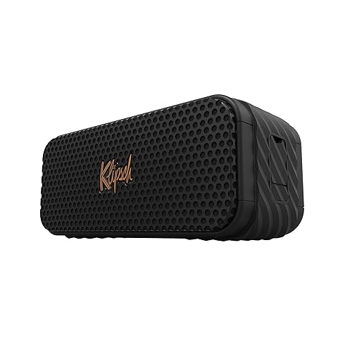 Klipsch Nashville Portable Bluetooth Speaker with a 2.25" full range drivers for 360 degree audio, IP67 dust and waterproof rating, 24 hours