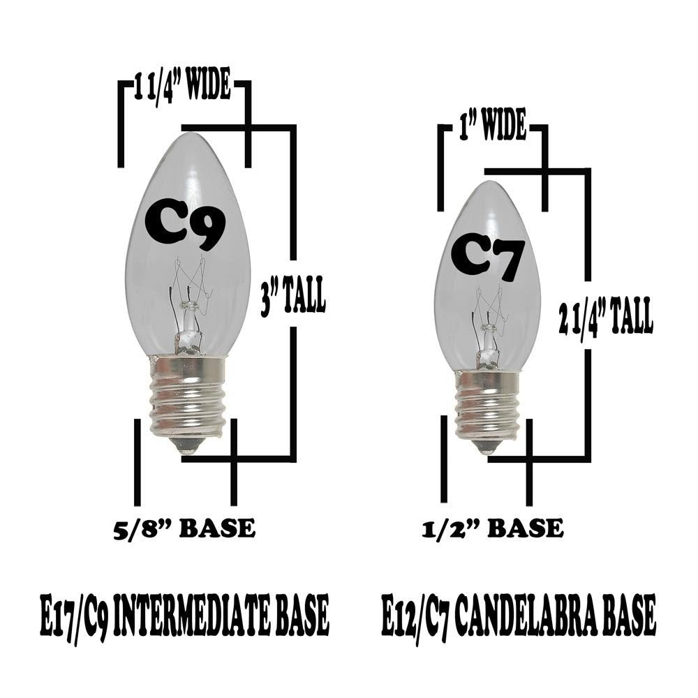 Novelty Lights 25 Foot C9 LED Outdoor Patio Christmas String Light Set