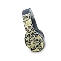 MightySkins Carbon Fiber Skin Compatible with Skullcandy Crusher Evo Wireless - Inked Skulls | Protective, Durable Textured Carbon Fiber Finish…