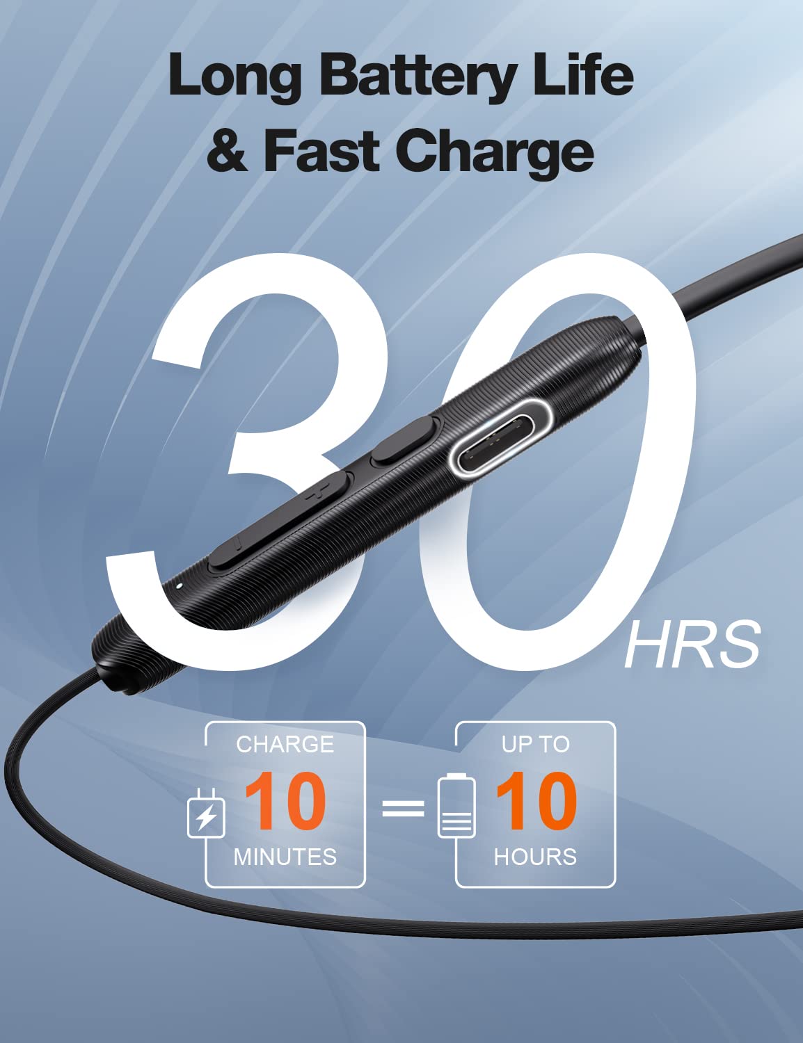 Rythflo Bluetooth Headphones,V5.2 Wireless Bluetooth Earbuds w/Mic in-Ear Magnetic Neckband Earphone 30Hrs Playtime, IPX7 Sweatproof Deep Bass Headset