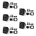 Itvexeme 5PCS HDMI 2.0 Panel Mount Adapter 4K@60Hz, HDMI 2.0 Panel Threaded Fixed Mount Coupler Female to Female for TV Monitor Projector