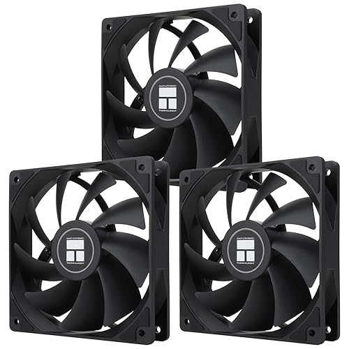 Thermalright TL-C12C X3 CPU Fan 120mm Case Cooler Fan, 4pin PWM Silent Computer Fan with S-FDB Bearing Included, up to 1550RPM Cooling Fan?3