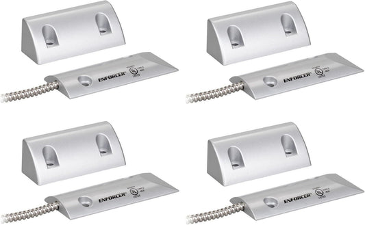 Seco-Larm SM-226RQ Pack of 4 Enforcer Overhead Door-Mount Magnetic Contact, Closed Loop, Adjustable to Fit Most Door-Channel Widths, 2-3/4" (70mm)