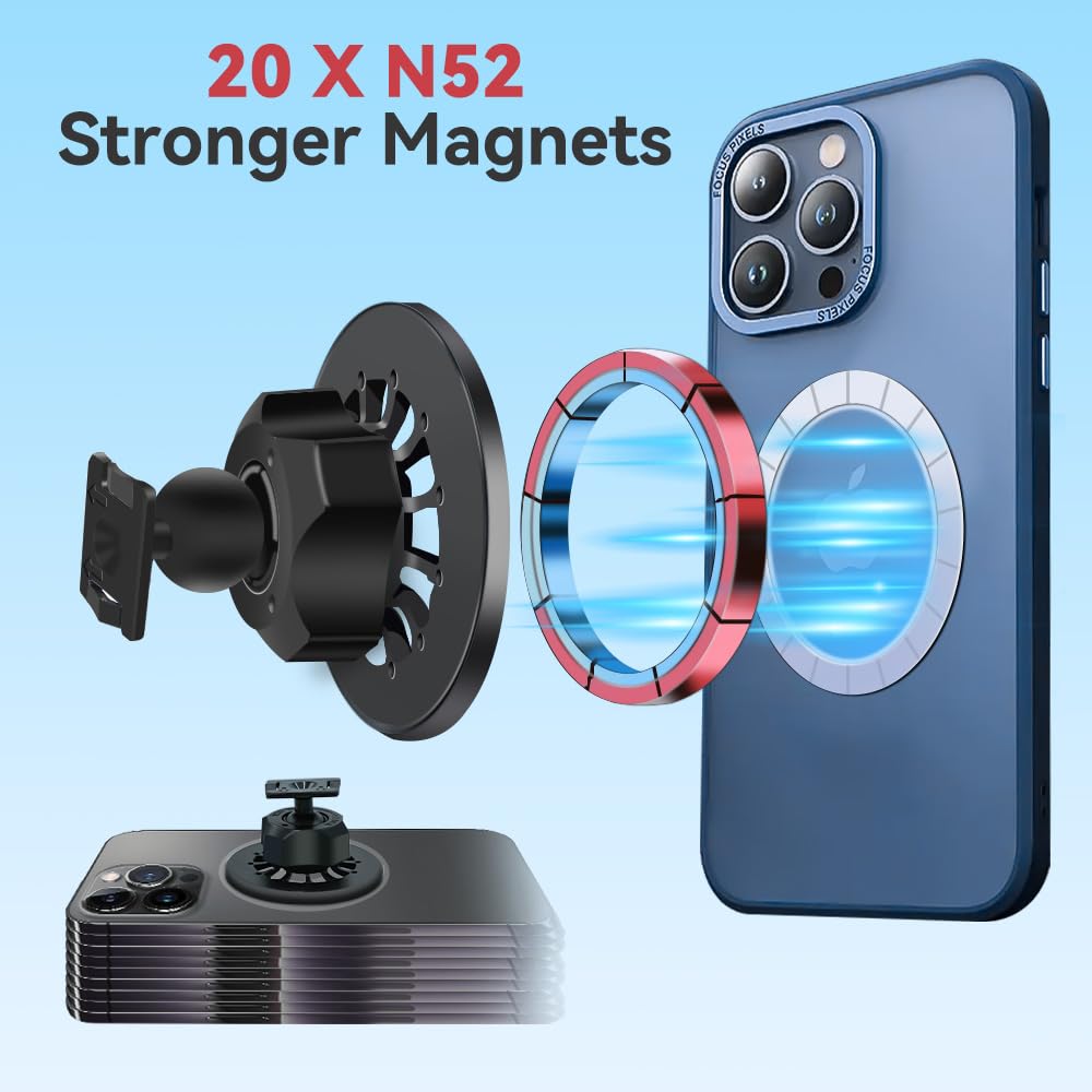 BEERTE Fits Magsafe Car Mount Fit for Buick Encore GX 2020-2023 Strong Magnets 360° Rotation Magnetic Phone Holder Mount for Car Vent Fit for iPhone