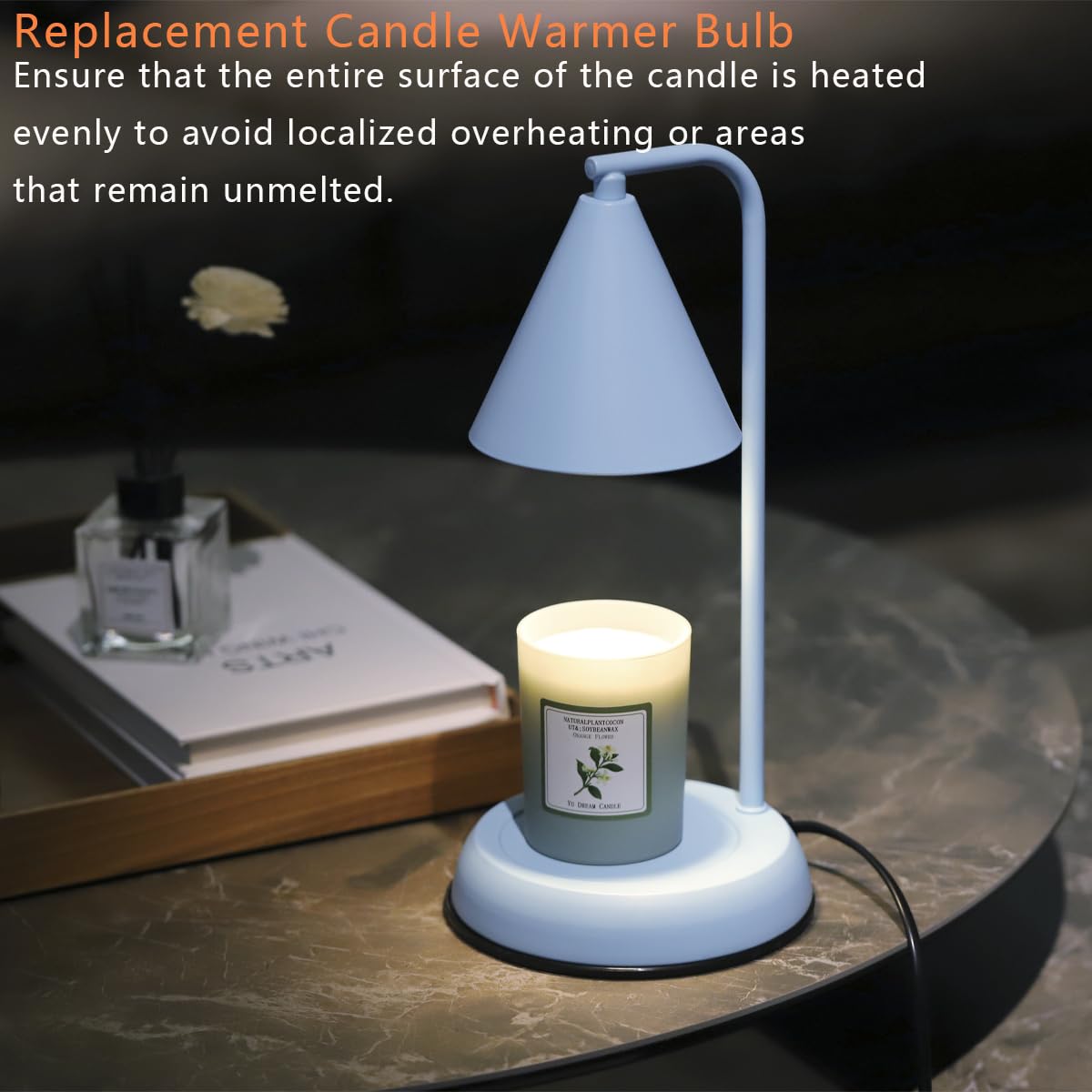 GU10 Halogen Bulb 120v 50w Warmer Bulbs, 2800k Warm White gu10 Dimmable for Candle Warmer, Scent Wax Burner, Fragrance Melt, Warming Bulb Pack of 6