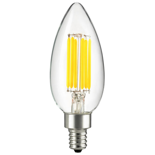 LED Filament Chandelier Torpedo Tip Bulb 27K - 1 Pack