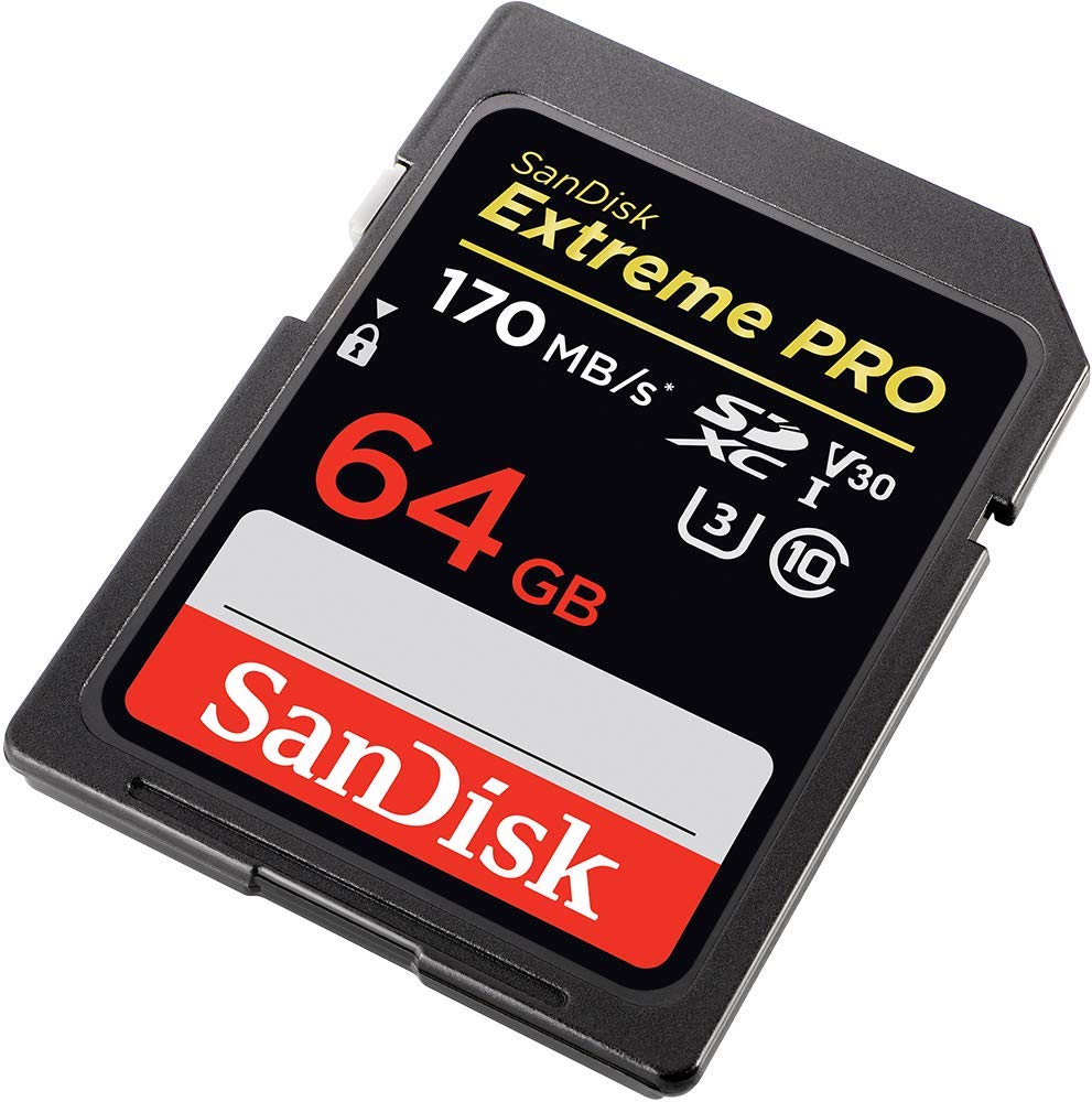 SanDisk Extreme Pro 64GB SDXC Card for Sony Alpha Camera Works with a6100, a6600, a9 II, a7S III Class 10 (SDSDXXY-064G-GN4IN) Bundle with (1)