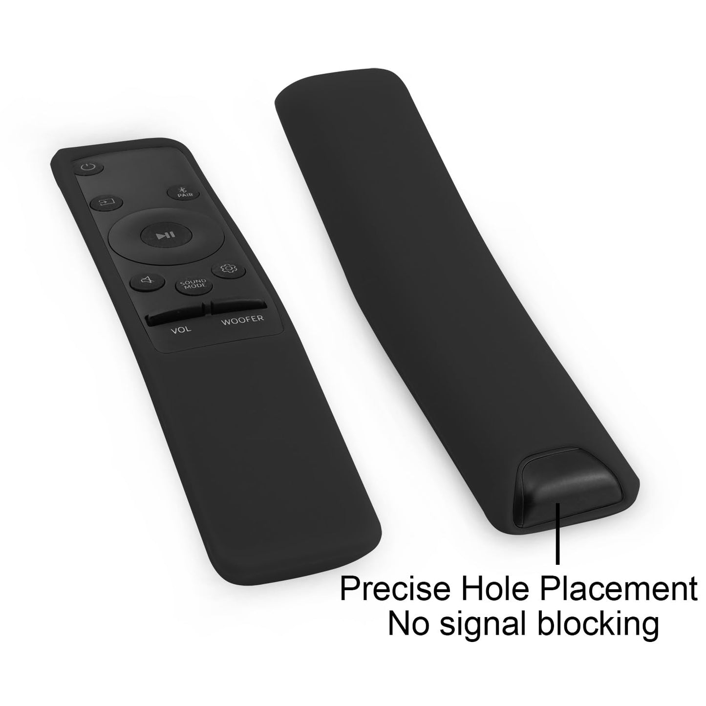 JCMOYUTY Silicone Case Cover for AH59-02767A AH81-13358A AH59-02758A Samsung Soundbar Remote, Black Sleeve