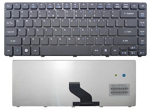 New Laptop Keyboard Replacement for Acer Aspire ZQH ZQ8A ZQ1 AEZQ1R00210 V104646AS3 US Black Color