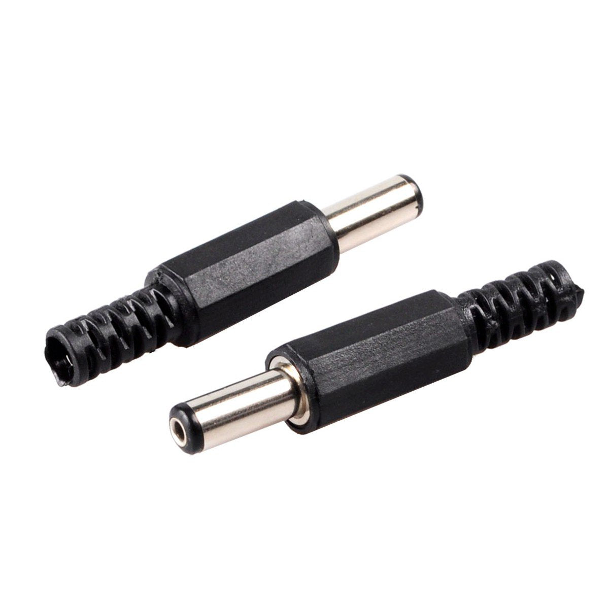HTTX 10-Pack 5.5mm x 2.5mm DC Socket Male Barrel Jack, Solder On DIY Custom Power Plug Adapter