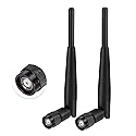 Eightwood 5dBi 2.4GHz WiFi Antenna RP-TNC Male Antennas (2-Pack) Compatible with Trimble Robotic Total Stations, Wireless Router Linksys WRT54G