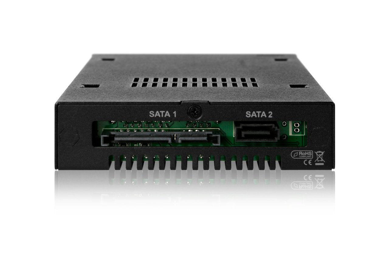 ICY DOCK MB992SK-B 2X 2,5Zoll SATA HDD/SSD Wechselrahmen Fuer 2X 2,5Z SATA