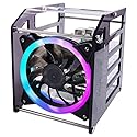 GeeekPi Cluster Case for Raspberry Pi, Pi Rack Case Stackable Case with Cooling Fan 120mm RGB LED 5V Fan for Raspberry Pi 4B/3B+/3B/2B/B+ and Jetson