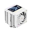 Thermalright Peerless Assassin 120 Vision MAX ARGB White CPU Air Cooler, Twin Tower Radiator 2150RPM,480x854 Resolving Power IPS Screen