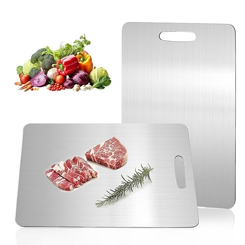 Katuchef Titanium Cutting Board,2026 New 100% Pure Titanium Cutting Boards for Kitchen,Titan Cut Pro Non toxic Doubld-Side Durable Chopping Boards…