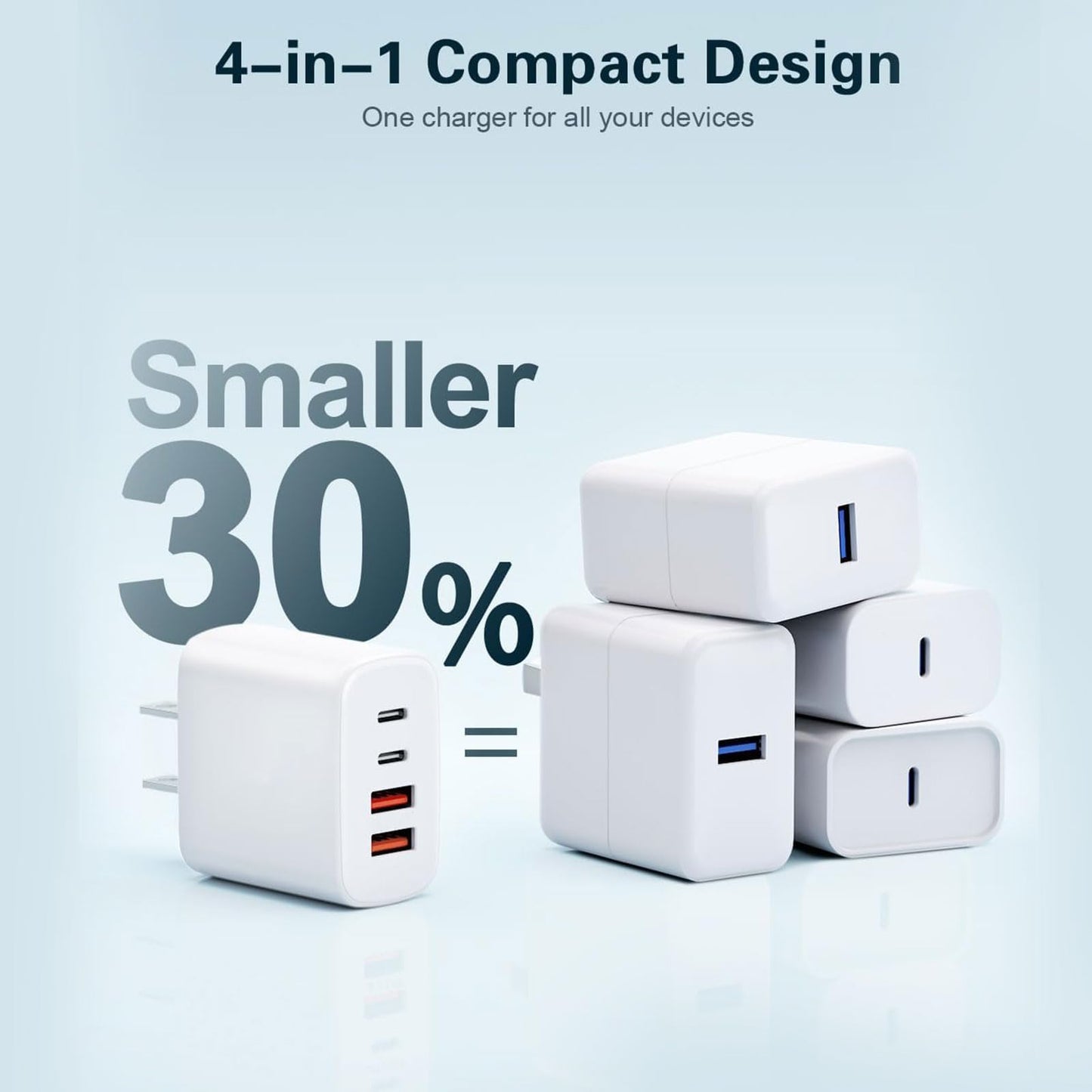 USB c Charger,wall Charging Adapter,USB Charger Block Multiple Ports with C to C Cables for iPhone 16/16 Plus/16 Pro/16 Pro Max/iPhone 15/15 Plus/15