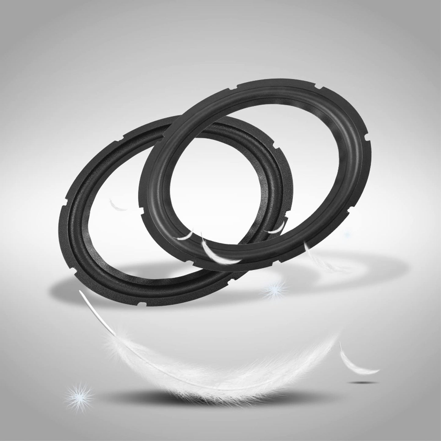 10inch Rubber Speaker Surround Rings Replacement Parts for Speaker Repair or DIY, Speaker Surround Parts Rubber Speaker Foam