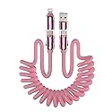 MFish 4-in-1 Coiled Universal USB Charging Cable -MAX 240W Fast Charging/Charger Cord with Multi USB Port for iPhone 16/15 14 13 iPad Samsung iPad
