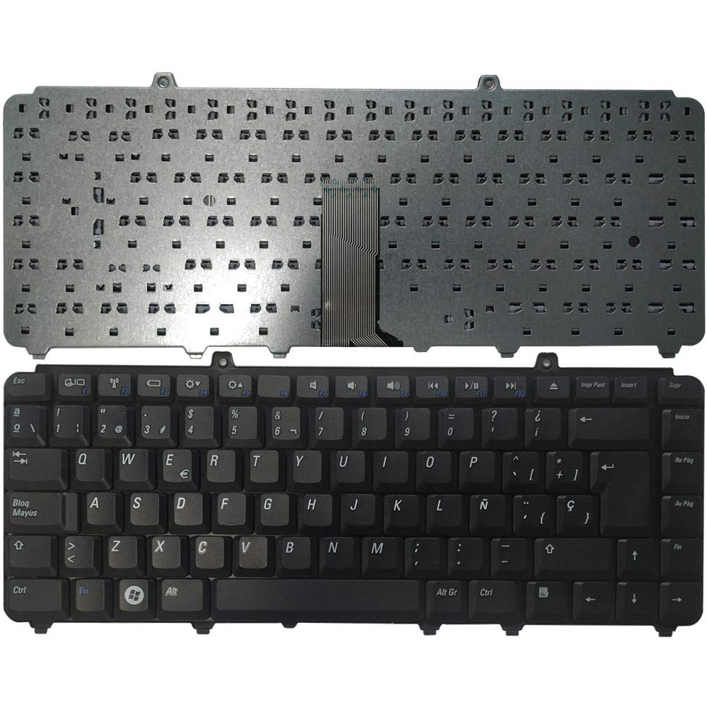 Laptop Replacement Keyboard Fit Dell Inspiron 1400 1420 1520 1521 1525 1526 1540 M1330 M1530 M1550 NK750 PP29L Spanish Layout (Black)