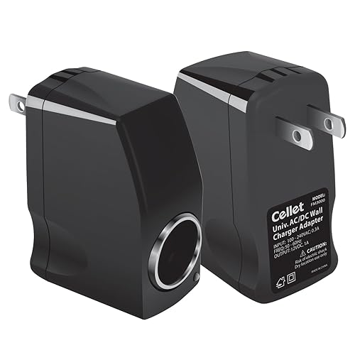 Cellet AC to DC 12V Output Converter. AC/DC Power 110V- 120V AC to 12V DC Car Cigarette Lighter Power Converter. AC to DC Female Adapter (Not…