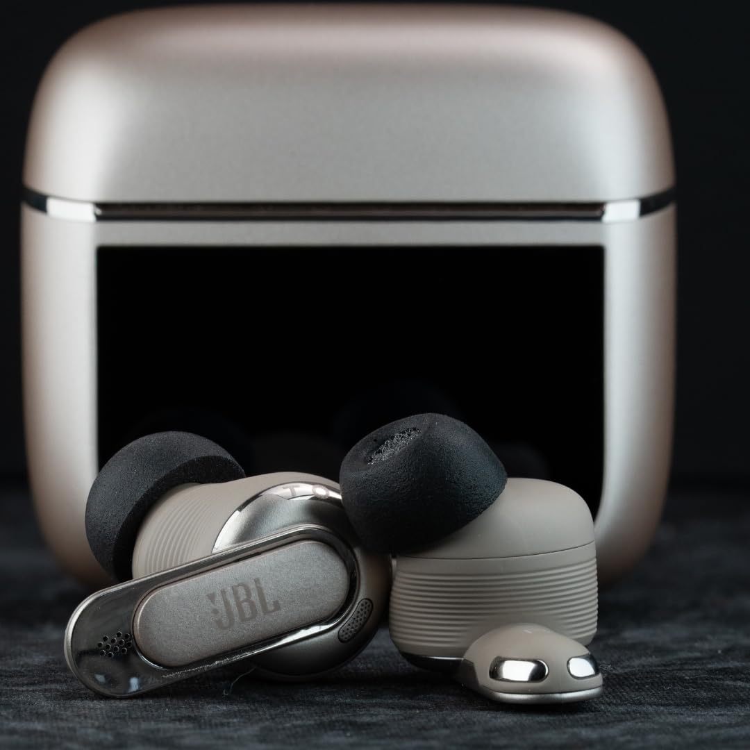 Comply TWo-230-A | Premium Memory Foam Replacement Earbud Tips for JBL Tour Pro 3, Nothing Ear, OnePlus Buds, & More | Ultimate Comfort, Secure Fit