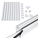 ECHOGEAR Cord Cover for Wires On Wall - Peel & Stick Cable Hider Channel with 10 feet of Plastic Raceway Plus Connector Pack - Ideal for Wall Mounted