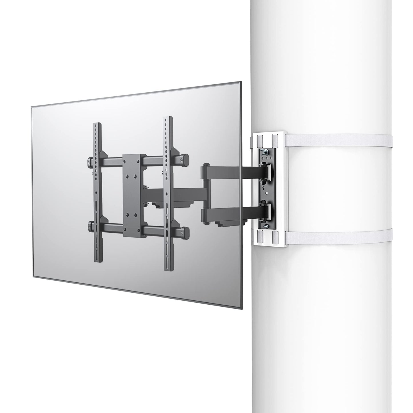 CondoMounts CLMTVA1044 Full Motion Large Pillar TV Mount | Column | Round & Square TV Post Mount | NO Drill | Holds 80lbs | Fits 32-in. to 70-in. TVs