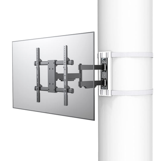CondoMounts CLMTVA1044 Full Motion Large Pillar TV Mount | Column | Round & Square TV Post Mount | NO Drill | Holds 80lbs | Fits 32-in. to 70-in. TVs