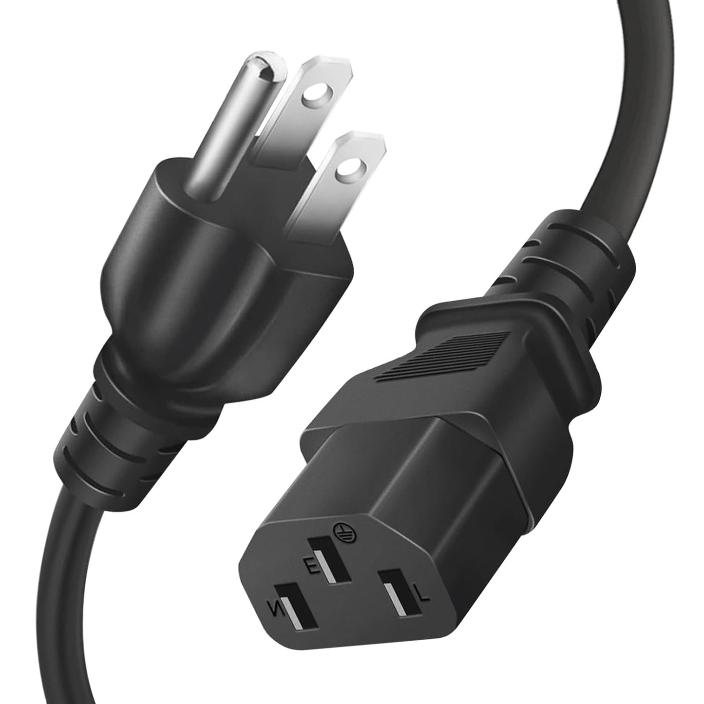 6FT Universal 3 Prong AC Power Cable Cord for Computer, TV, Monitor, Walking pad Treadmills,Goplus Yagud Superun Treadmill,Vibration Plate Exercise