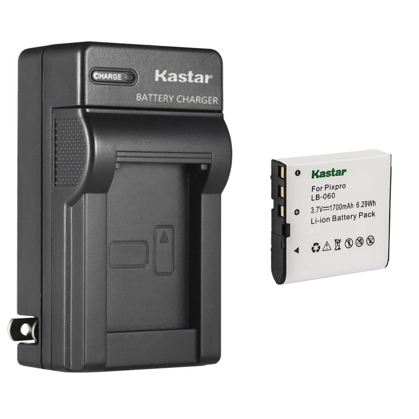 Kastar 1-Pack Battery and AC Wall Charger Replacement for GE GB-60 Battery, GE GE X600 GE General Imaging Power Pro X600 Digital Camera SOSUN Sosun
