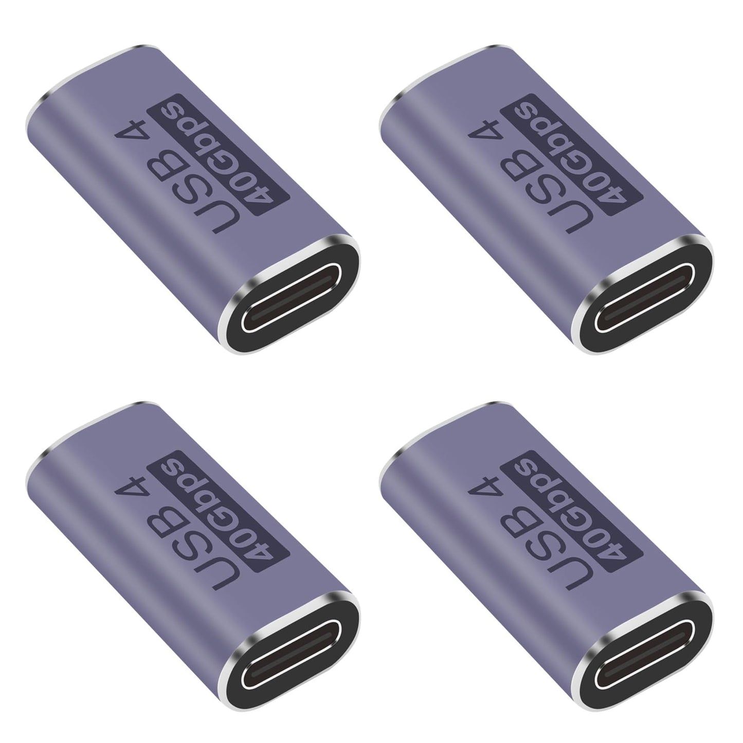 JUZITAO 4PCS USB C Coupler Extender Adapter Type C Female to Female Adapter Extender with 40 Gbps PD 100W 8K 60hz Video Compatible for Thunderbolt…