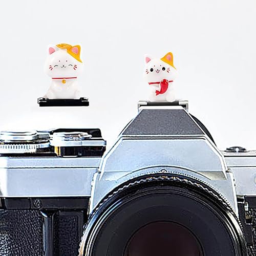 Camera Hot Shoe Cover, Cute Hot Shoe Cap, Hot Shoe Protector Compatible with Sony Fujifilm Fuji Canon Nikon Pentax Leical Panasonic (Lucky Cat)