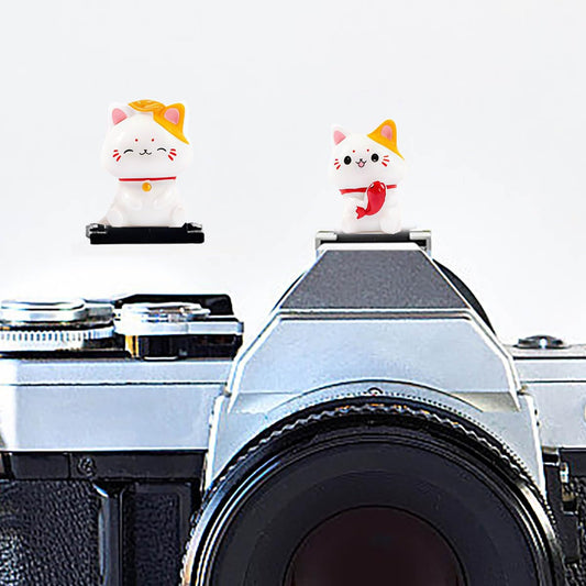 Camera Hot Shoe Cover, Cute Hot Shoe Cap, Hot Shoe Protector Compatible with Sony Fujifilm Fuji Canon Nikon Pentax Leical Panasonic (Lucky Cat)