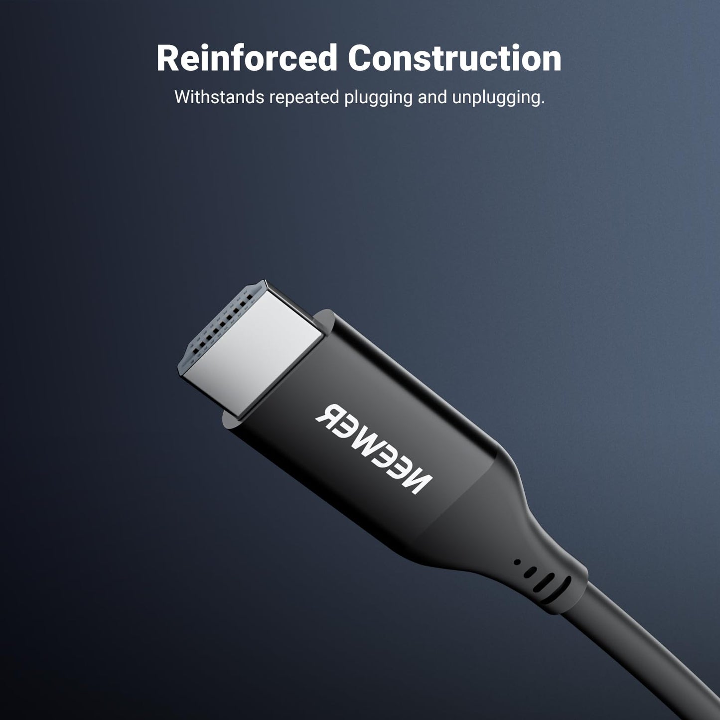 NEEWER USB C to HDMI Cable (55cm), 4K 60Hz High Speed Type C to HDMI 2.0 Cable Accessories Compatible with iPhone 17 Pro Max 16 15 S25 Ultra MacBook