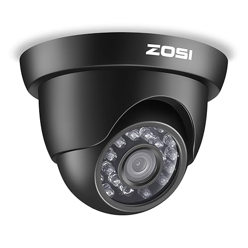 ZOSI 720P HD 1280TVL 1.0MP Hi-Resolution 4 in 1 TVI/CVI/AHD/CVBS CCTV Camera Home Security System Day/Night Vision For HD-TVI, AHD, CVI, and CVBS/960H