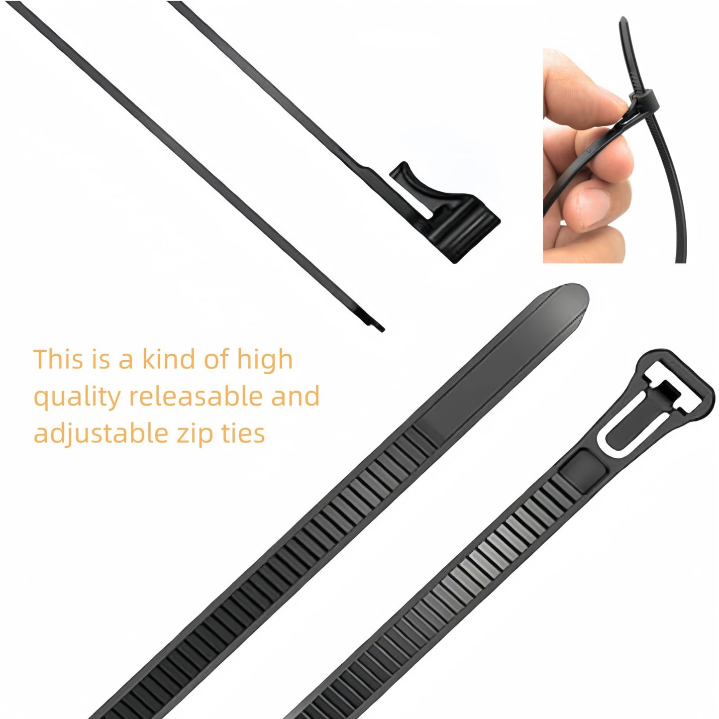 Zip Ties (White, 12 Inch)