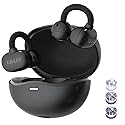 HHOGene TALIX X6 Clip-On Earbuds, Wireless Open Ear Earbuds Headphones, 4.8g Ultra-Light, Smart Touch Control, 40H Playtime, Immersive Sound，Secure…