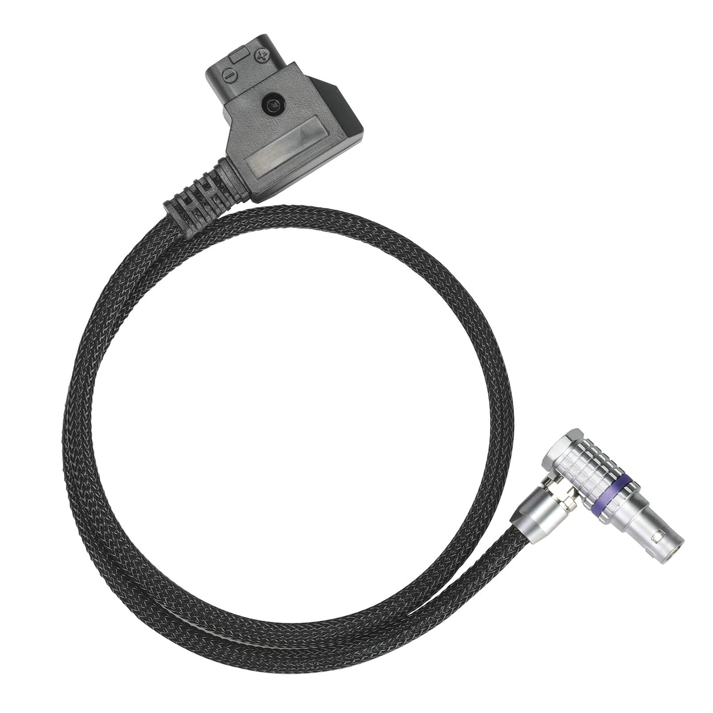 RED® Komodo™ Right-Angle to D-tap&P-tap Cable Made with Super Soft Wire and Protected with Techflex Braid 18.1inches(Power Cable)
