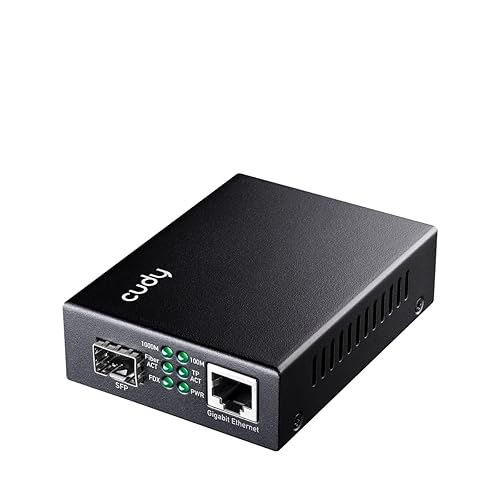 Cudy MC220 Gigabit SFP to RJ45 Fiber Media Converter, Fiber to Ethernet Converter, Plug and Play, Metal Casing, Versatile Compatibility