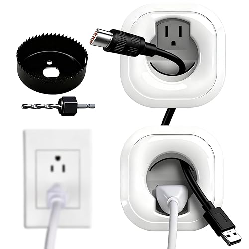 Naerza in Wall Cable Management Kit,All-in-One Voltage Adapted Cable Organizer, Streamline Wires for Living Room/Office | Easy Install Wall Wire