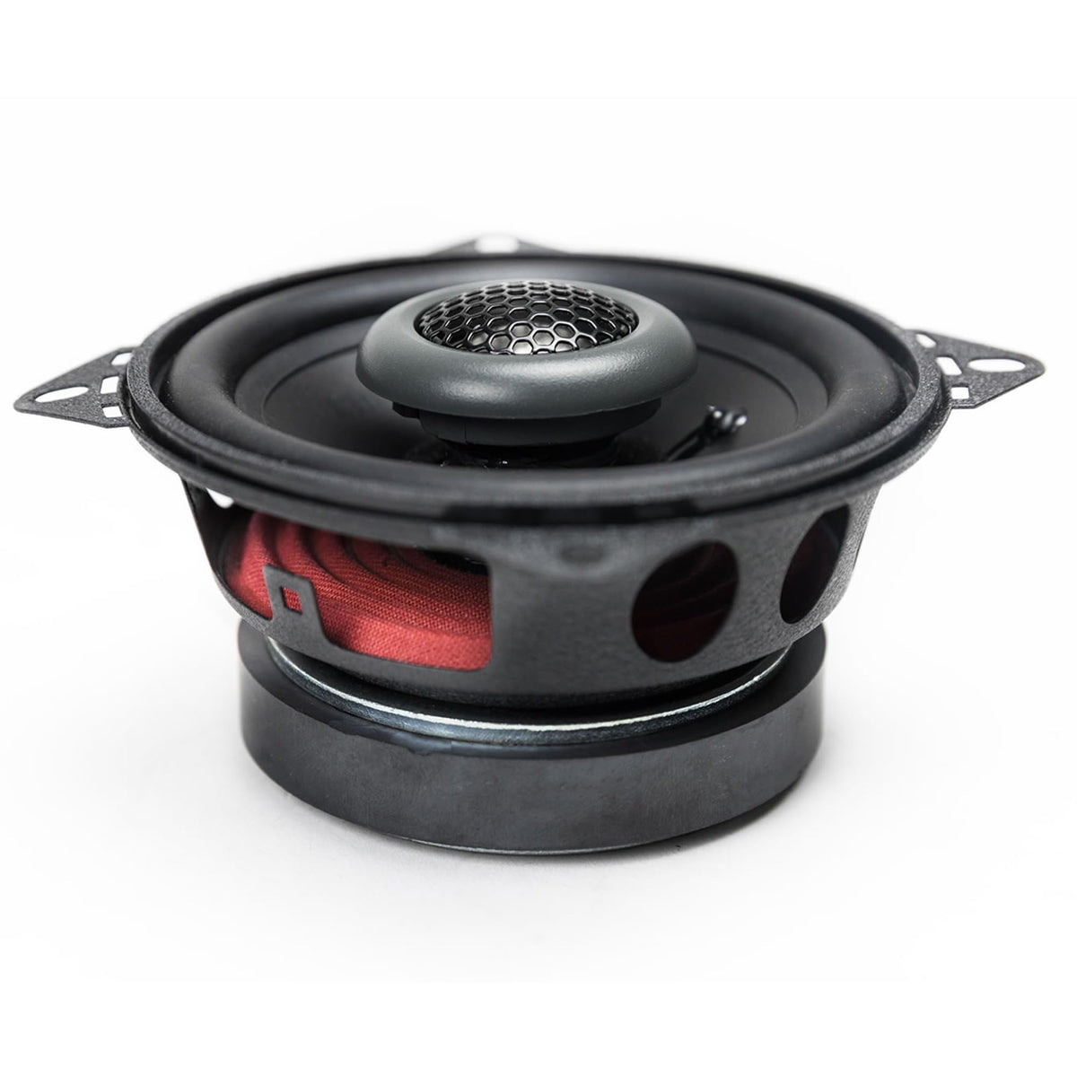 MB Quart Formula 4 Inch 80 Watt 2 Way Coaxial Car Audio Speaker Pair with Built in 1 Inch Tweeters for Vehicle Sound System, Black