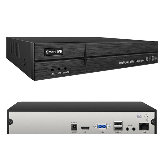 MWRCTV 4K 16CH Network Video Recorder 4K NVR for Security Camera System,Supports 8MP 5MP 4MP 2MP HD PoE IP Cameras,No Poe Port,UP to 16TB HDD(NOT