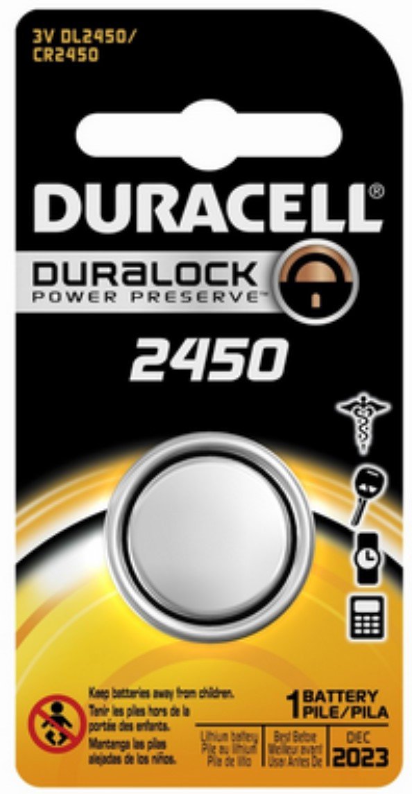 Duracell Lithium Battery Security 3 Volt DL2450B 1 Each (Pack of 3)