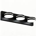 MKBNG Vanity Lights for Bathroom, Matte Black Bathroom Light Fixtures Over Mirror, 3-Light Modern LED Wall Sconce Makeup Lighting, 350° Rotatable