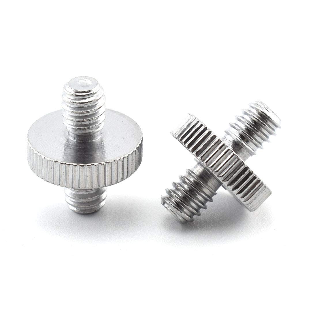1/4"-20 Male to 1/4"-20 Male Thread Camera Tripod Screw Adapter, SDTC Tech 2 Pack Camera Screws Converter Connector for Quick Release Plate Mounting