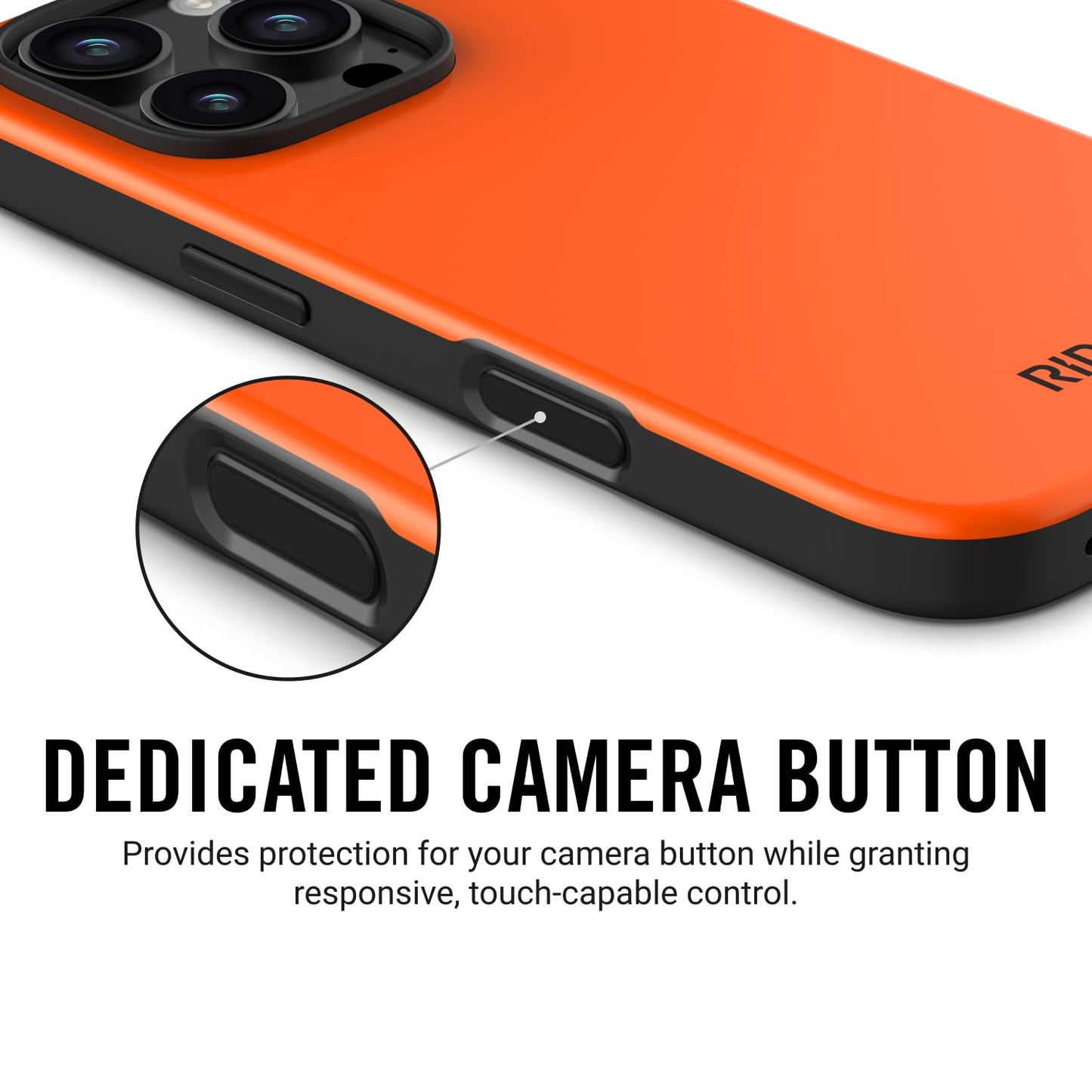Ridge Case Compatible with iPhone 16 PRO - Compatible with MAGSAFE & Wireless Charging, Aluminum Control Buttons, Dual-Layer Construction, TPU Bumper