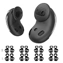 [8 Pairs] Galaxy Buds Live Ear Tips - Anti-Slip Silicone Cover Compatible With Samsung Galaxy Buds Live Earbuds Accessories Wing Replacement (Black)