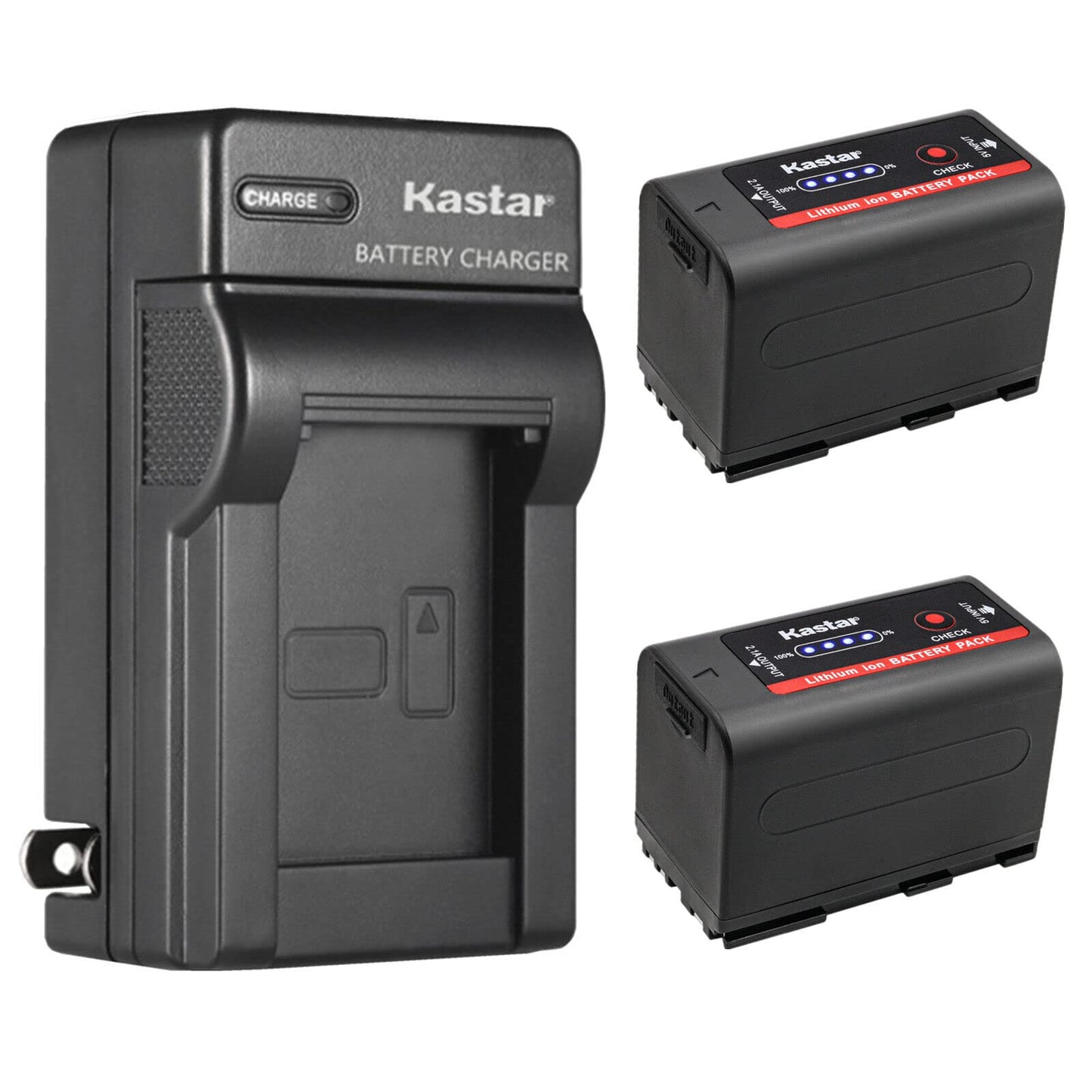 Kastar 2-Pack BP-950G Pro Battery and AC Wall Charger Replacement for Canon XL-1 XL-1S XL-2 XH-A1 XH-A1 HDV XH-A1S HD XH-A1SE HDV XM1 XM2 XV1 XV2 C2
