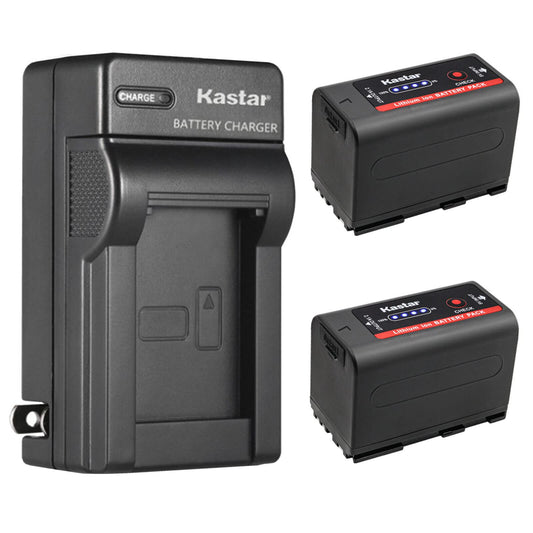 Kastar 2-Pack BP-950G Pro Battery and AC Wall Charger Replacement for Canon XL-1 XL-1S XL-2 XH-A1 XH-A1 HDV XH-A1S HD XH-A1SE HDV XM1 XM2 XV1 XV2 C2